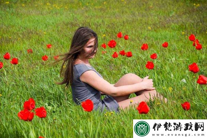 少女花叢中