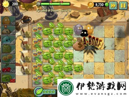 植物大戰僵尸2埃及無盡攻略