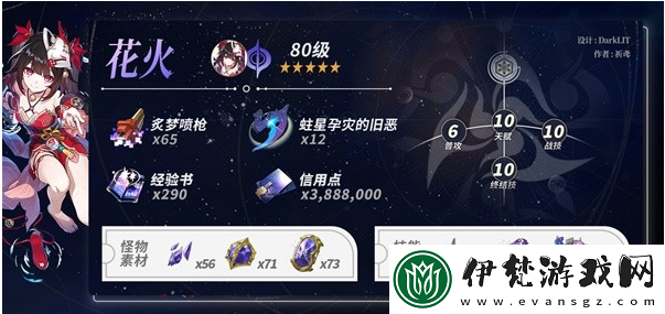 崩壞星穹鐵道2.4花火養成材料匯總