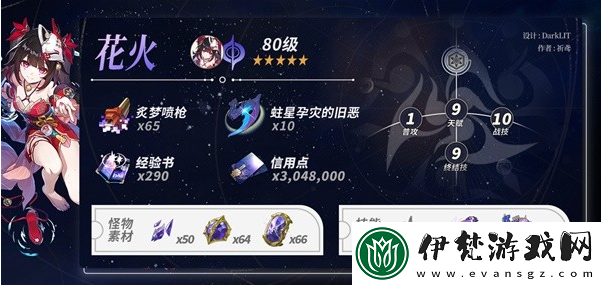 崩壞星穹鐵道2.4花火養成材料匯總
