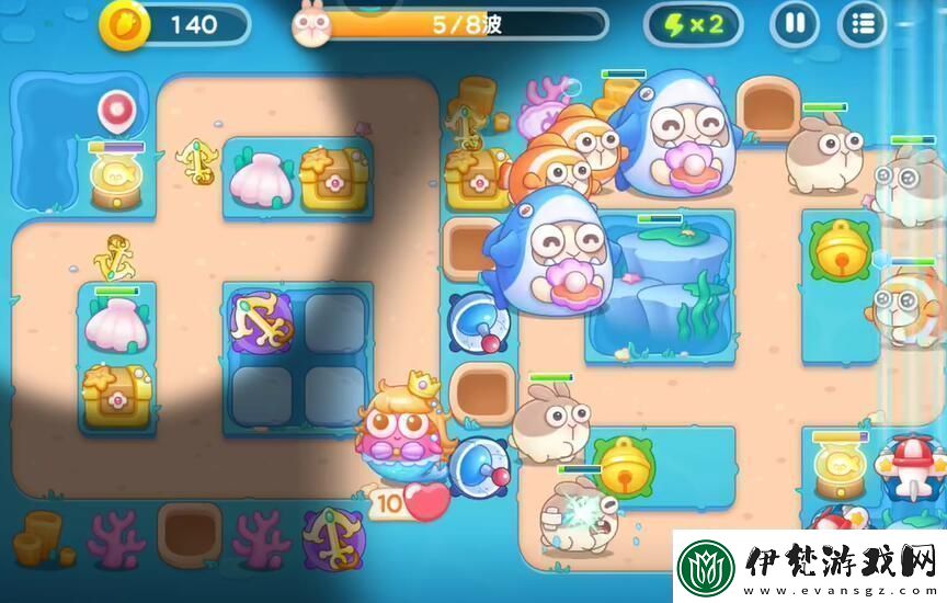 保衛(wèi)蘿卜4海的閨女第58關(guān)怎么完美通關(guān)