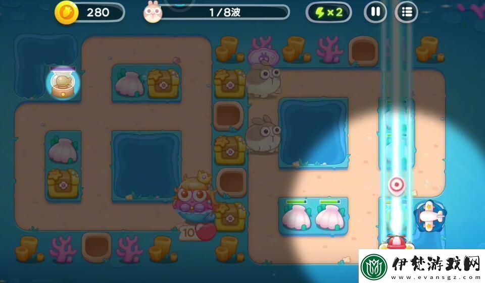 保衛(wèi)蘿卜4海的閨女第58關(guān)怎么完美通關(guān)