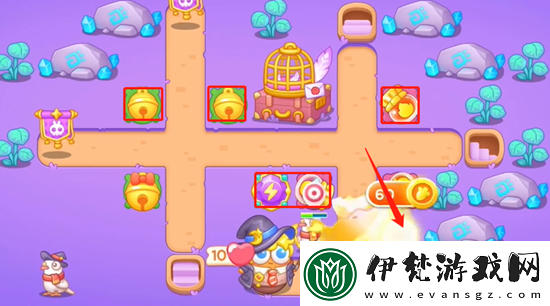 保衛蘿卜4阿波與魔法寶藏第57關通關攻略