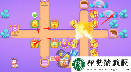 保衛蘿卜4阿波與魔法寶藏第57關通關攻略
