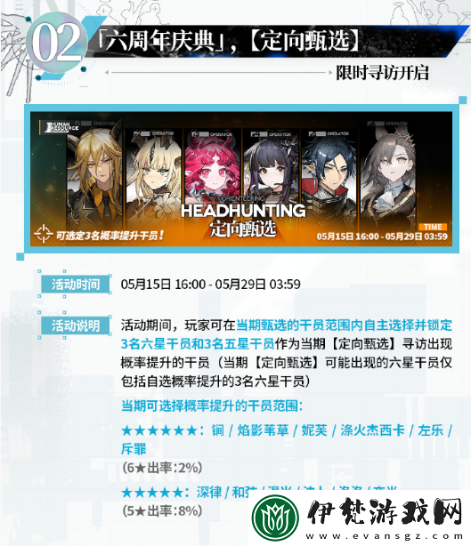 明日方舟六周年慶典活動一覽